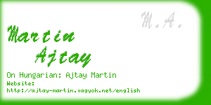 martin ajtay business card